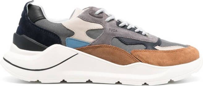 D.A.T.E. Fuga panelled-design sneakers Brown