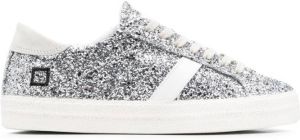 D.A.T.E. Hill sequin-embellished sneakers Silver