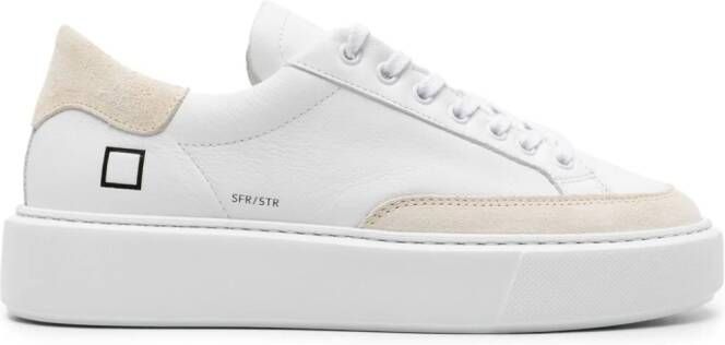 D.A.T.E. Sfera Stripe leather sneakers White