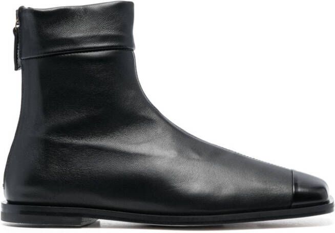 Dear Frances Edna leather ankle boots Black