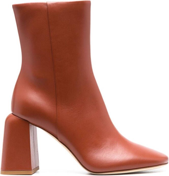 Dear Frances Imani 100mm leather ankle boots Brown