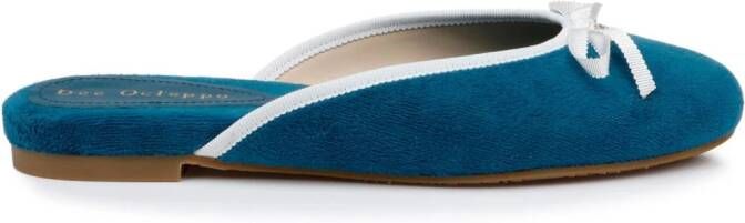 Dee Ocleppo Athens terry-cloth mules Blue