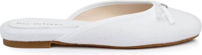 Dee Ocleppo Athens terry-cloth mules White
