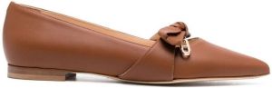 Dee Ocleppo bow-detail ballerina shoes Brown