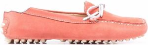 Dee Ocleppo contrast stitch driving loafers Pink