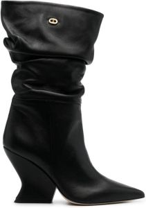 Dee Ocleppo curve-heel 100mm pointed boots Black