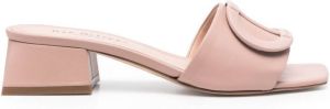Dee Ocleppo Dizzy logo-buckle mules Pink