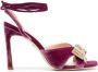 Dee Ocleppo Gina 95mm velvet sandals Purple - Thumbnail 1