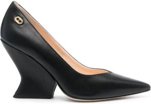 Dee Ocleppo logo-plaque 100mm pointed pumps Black