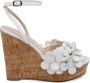 Dee Ocleppo Madrid leather wedge sandals White - Thumbnail 1