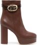 Dee Ocleppo Mel 75mm leather ankle boots Brown - Thumbnail 1