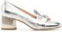 Dee Ocleppo Michelle 55mm metallic-effect loafers Silver - Thumbnail 1