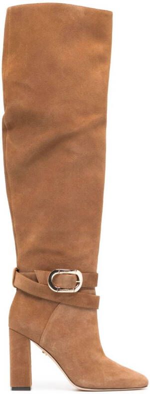 Dee Ocleppo Samantha 95mm knee-high suede boots Brown