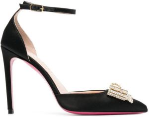 Dee Ocleppo satin bow-detail high-heel sandals Black