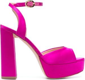 Dee Ocleppo single strap 130mm leather sandals Pink
