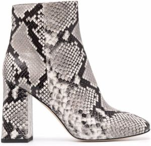Dee Ocleppo snakeskin-effect ankle boots Grey