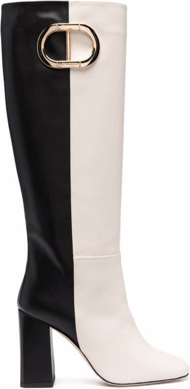 Dee Ocleppo two-tone leather boots White
