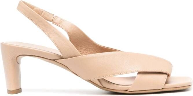 Del Carlo 55mm leather sandals Neutrals