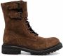 Del Carlo ankle lace-up boots Brown - Thumbnail 1
