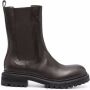 Del Carlo chunky leather boots Brown - Thumbnail 1