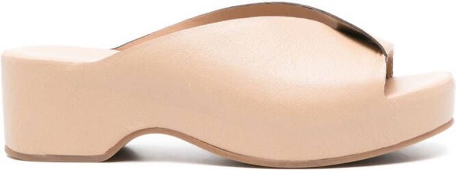 Del Carlo Horus 11729 55mm leather sandals Neutrals