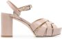 Del Carlo Madrid 80mm leather sandals Pink - Thumbnail 1