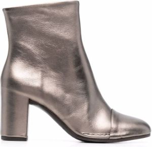Del Carlo mirror-effect ankle boots Gold