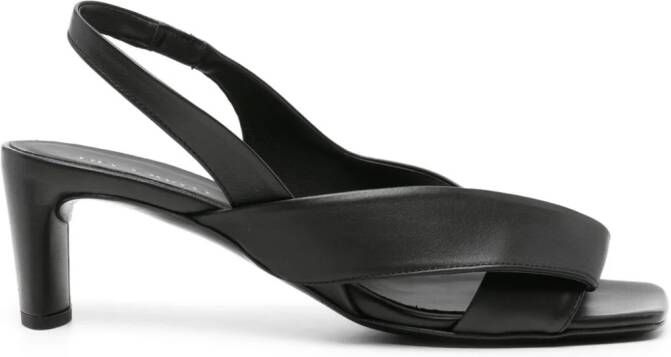 Del Carlo Moor 55mm leather sandals Black