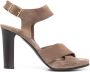 Del Carlo suede 115mm heel sandals Brown - Thumbnail 1