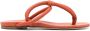 Del Carlo thong-strap leather slides Orange - Thumbnail 1