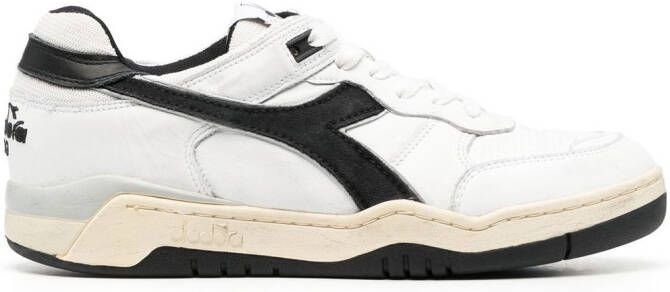 Diadora panelled low-top leather sneakers White
