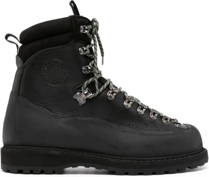 Diemme Everest panelled leather ankle boots Black