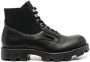 Diesel 40mm leather combat boots Black - Thumbnail 1