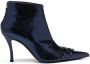 Diesel D-Venus 80mm leather ankle boots Blue - Thumbnail 1