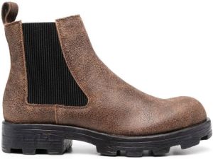 Diesel elasticated side-panel boots Brown