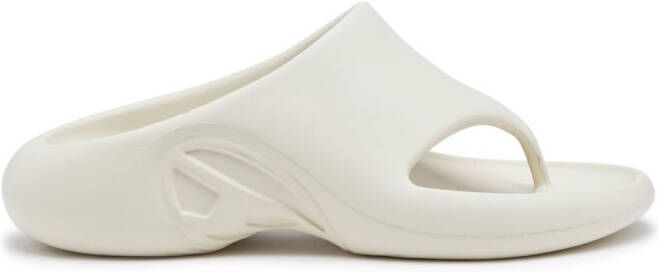 Diesel Sa-Maui X logo-embossed flip-flops White