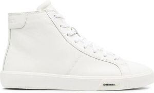Diesel high-top leather sneakers White