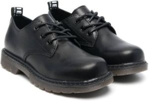 Diesel Kids leather lace-up shoes Black