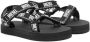 Diesel Kids logo-print flat sandals Black - Thumbnail 1