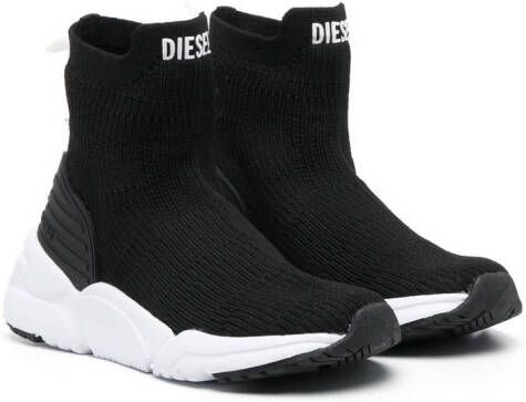 Diesel Kids Millenium sock-ankle sneakers Black