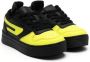 Diesel Kids two-tone panelled leather sneakers Black - Thumbnail 1