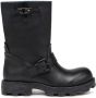 Diesel D-Hammer Hb W leather boots Black - Thumbnail 1