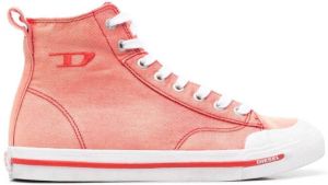 Diesel logo-patch high-top trainers Red