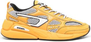 Diesel mesh-panel low-top sneakers Yellow