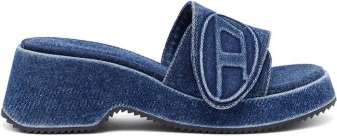Diesel Sa-Oval D Pf W denim sandals Blue