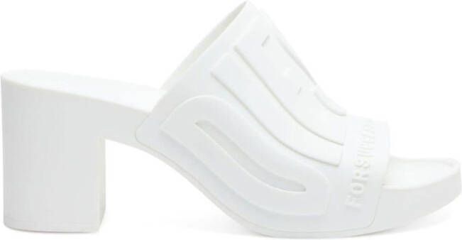 Diesel Sa-Pamela H logo-embossed sandals White