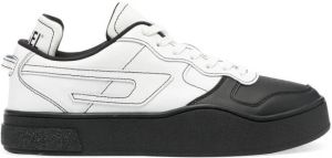 Diesel two-tone logo-detail high-top sneakers White