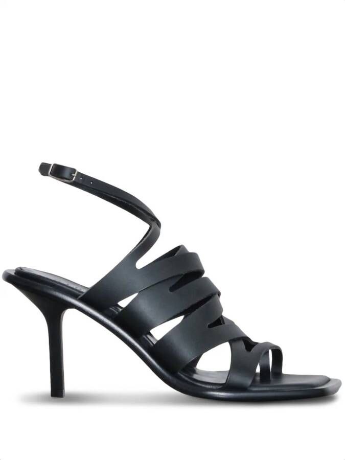 Dion Lee Vachetta Interlock leather sandals Black