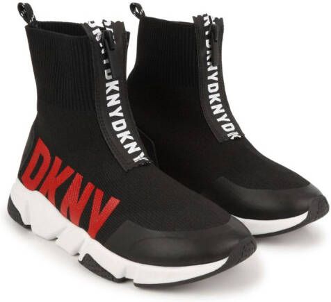 Dkny Kids high-top zip-up sneakers Black