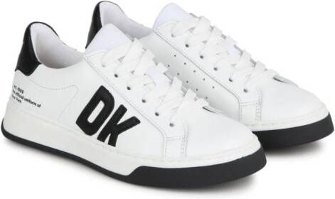 Dkny Kids logo-print leather sneakers White